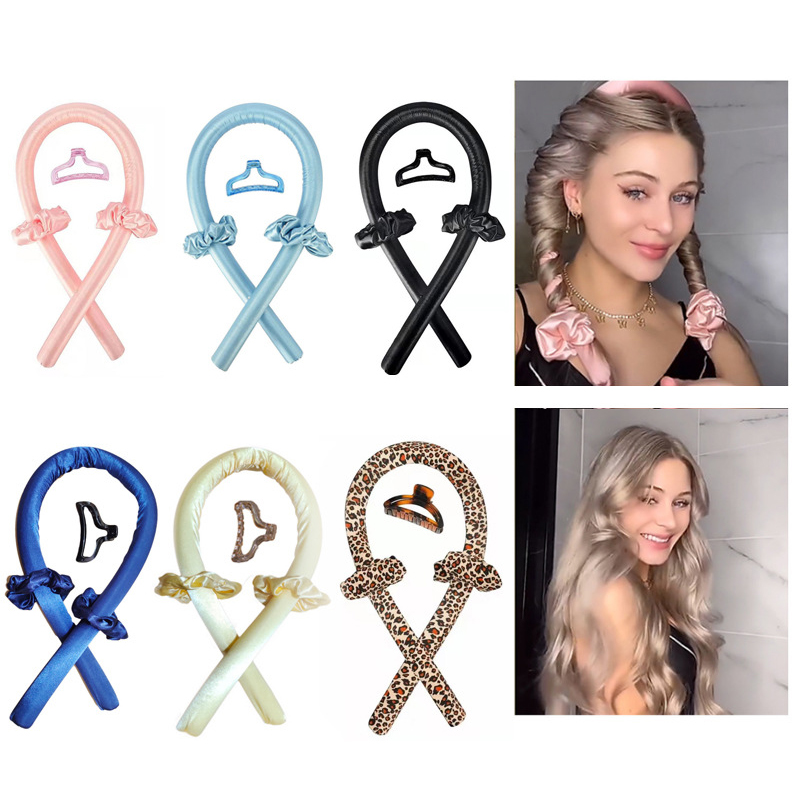 New Design Silk Magic Heatless Curls Ribbon No Heat Soft Rod Headband Magic Hair Curler Set