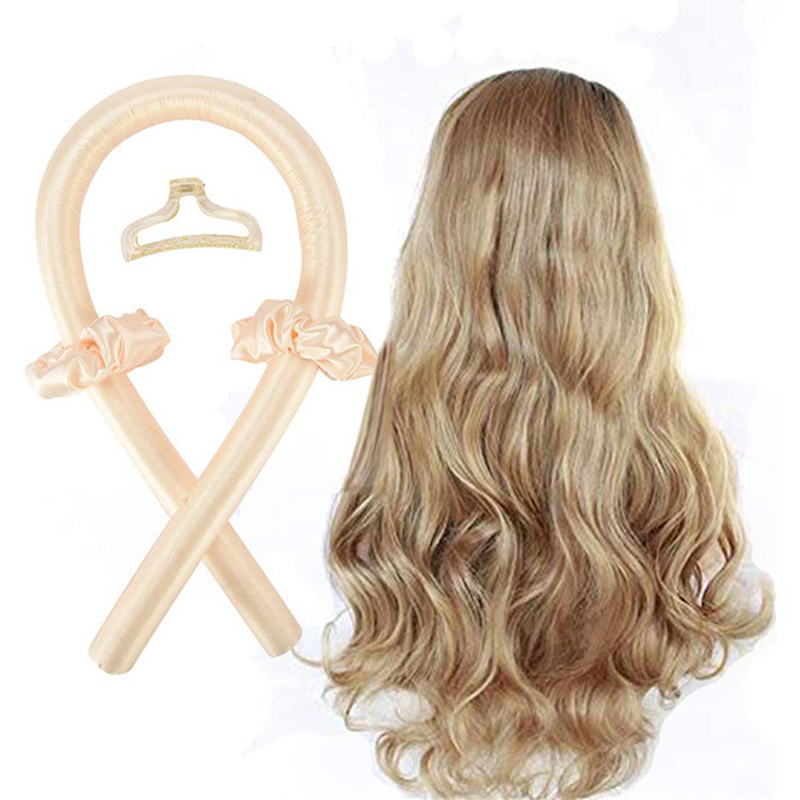 Wearing In Bed Waver Curler Heatless Mermaid Hair Waver Former Beach Wave Former No Heat Bed Head Wave