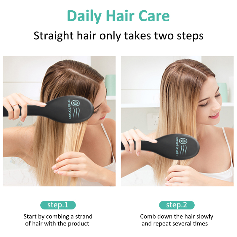 Hot Sales Hair Straightener Electric Brush Ceramic Fast Heating Auto Temperature