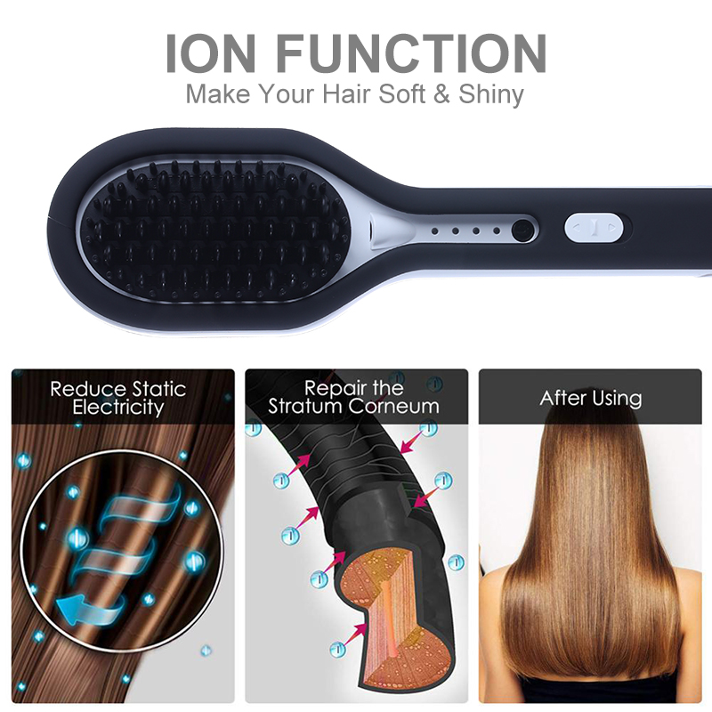 Hair Brush Hair Straightener Professional Hair Dryer Brush Electric Hot Air Straightener and Comb