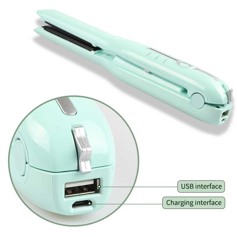 Usb Wireless Cordless Flat Iron Mini Hair Straightener Iron And Curler