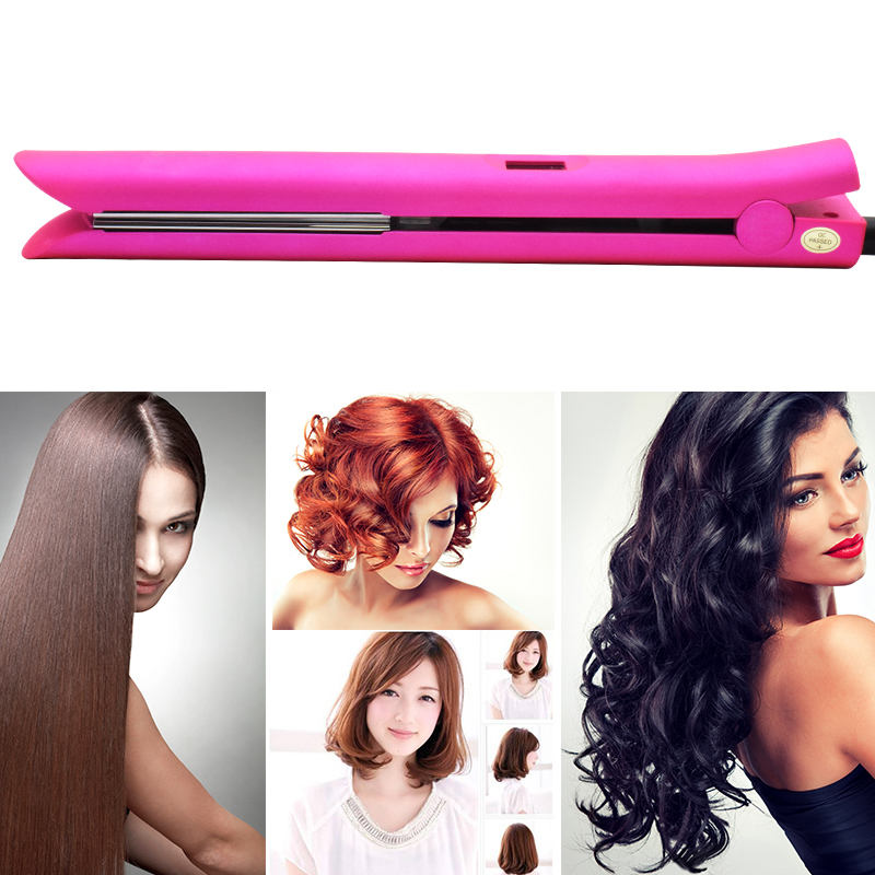 Customized Titanium Mini LED Display Electric Ceramic Hair Straightener