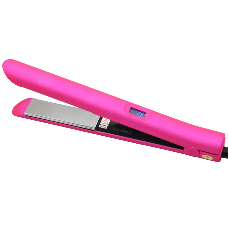 Customized Titanium Mini LED Display Electric Ceramic Hair Straightener