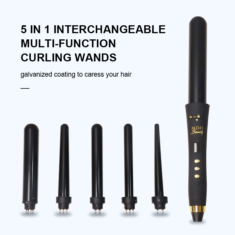 Professional 5 in 1 450 degrees Interchangeable ceramic flat irons set for hair styling tools