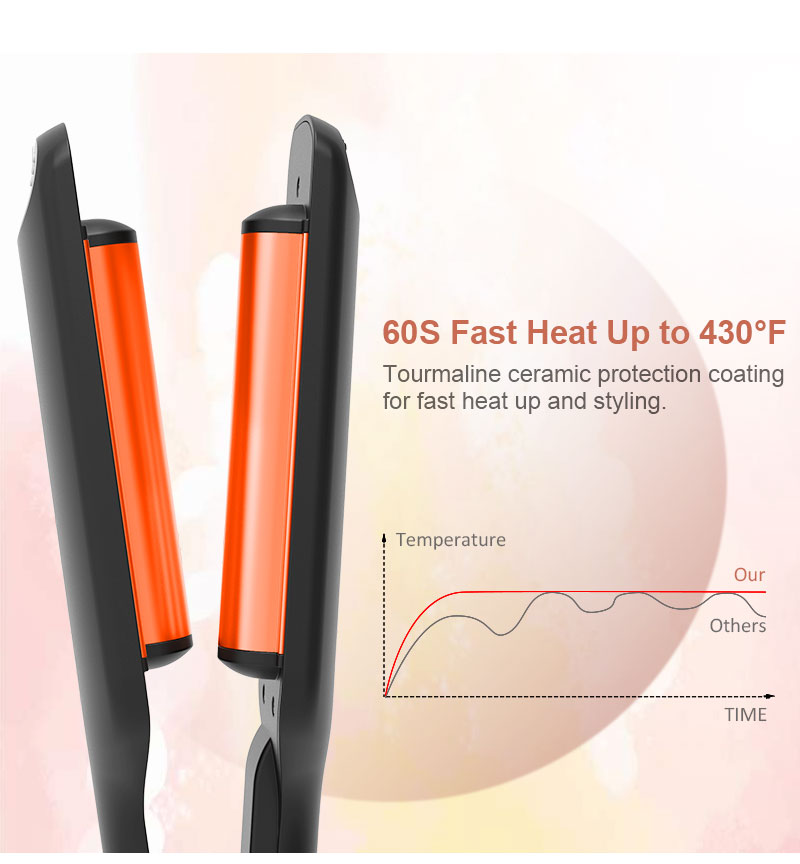 Professional Deep Beach Hair Curler Natural Big Wavy Curls Curling Iron