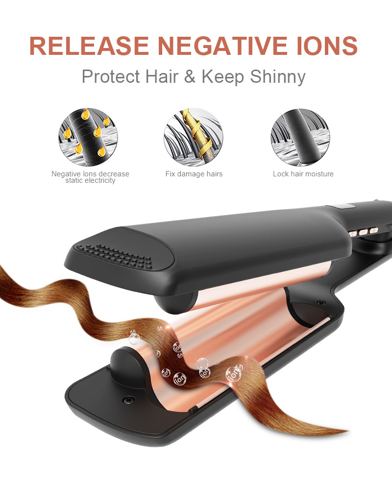 Professional Deep Beach Hair Curler Natural Big Wavy Curls Curling Iron