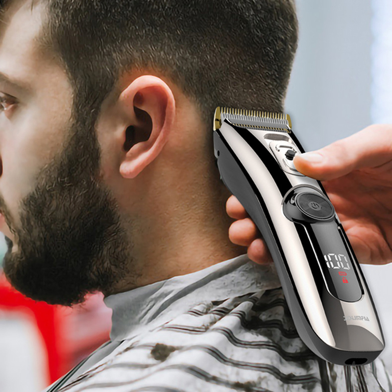Hair Trimmer Waterproof Rechargeable Clippers Adjustable Hair Cutting Machine Barber Salon For Men