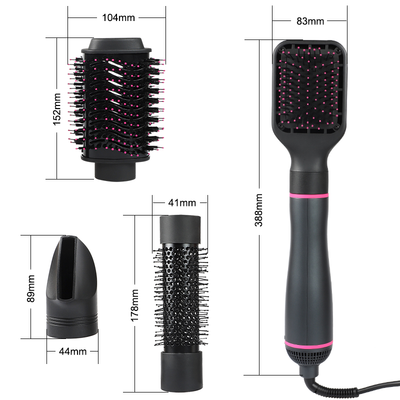 Wholesale custom 4 in 1 large wave multi-function roll blow blowing comb hot air comb