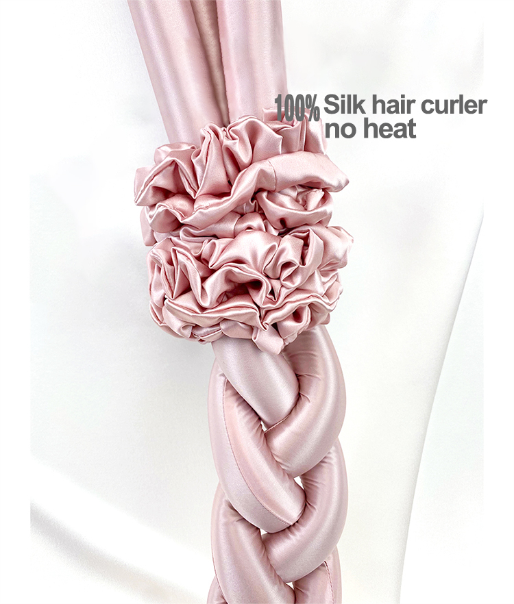 Wholesale Soft Hair Styling Tools roller mulberry silk hair curler heatless rod headband