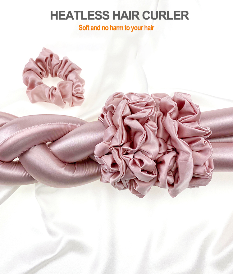 Wholesale Soft Hair Styling Tools roller mulberry silk hair curler heatless rod headband