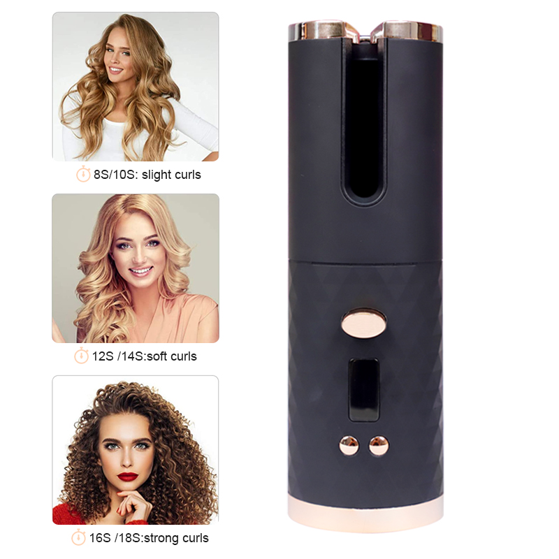 Wholesale portable cordless rechargeable wireless automatic cordless hair curler straightener