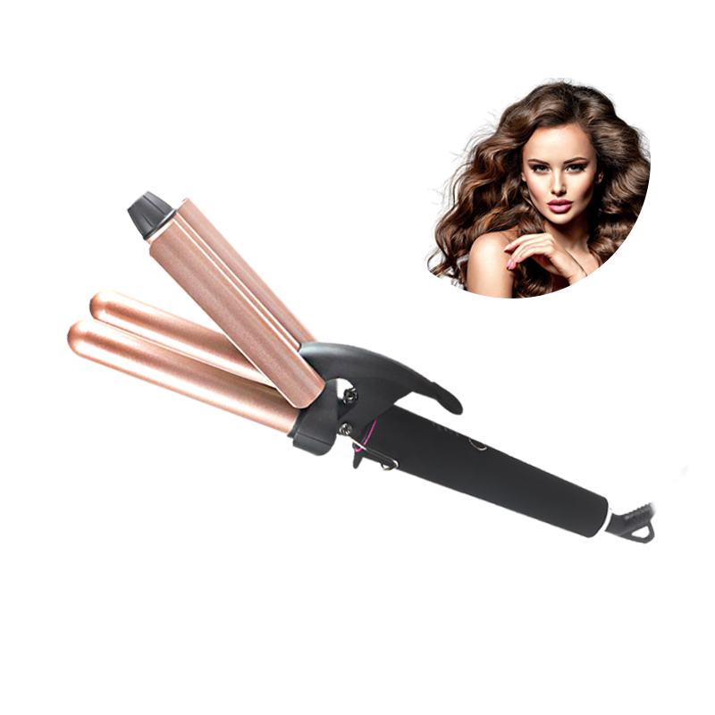 Factory Price Hair Curling Iron For Hair Styling Tools Titanium Waver Curler Three Barrel Wand