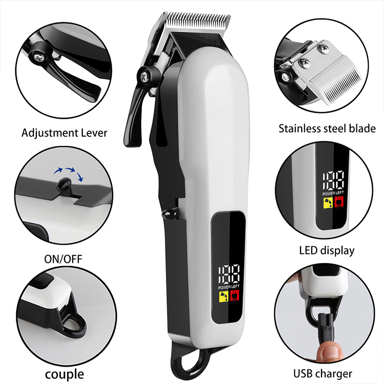 Professional Rechargeable Cordless Portable Barber Hair Clipper Ningbo Hair Trimmer Electric Hair Clipper