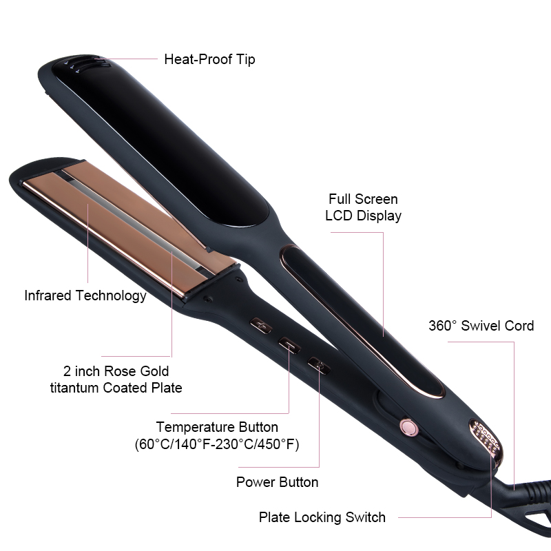 infrared hair straightener splint for household fast flat iron hair straightener