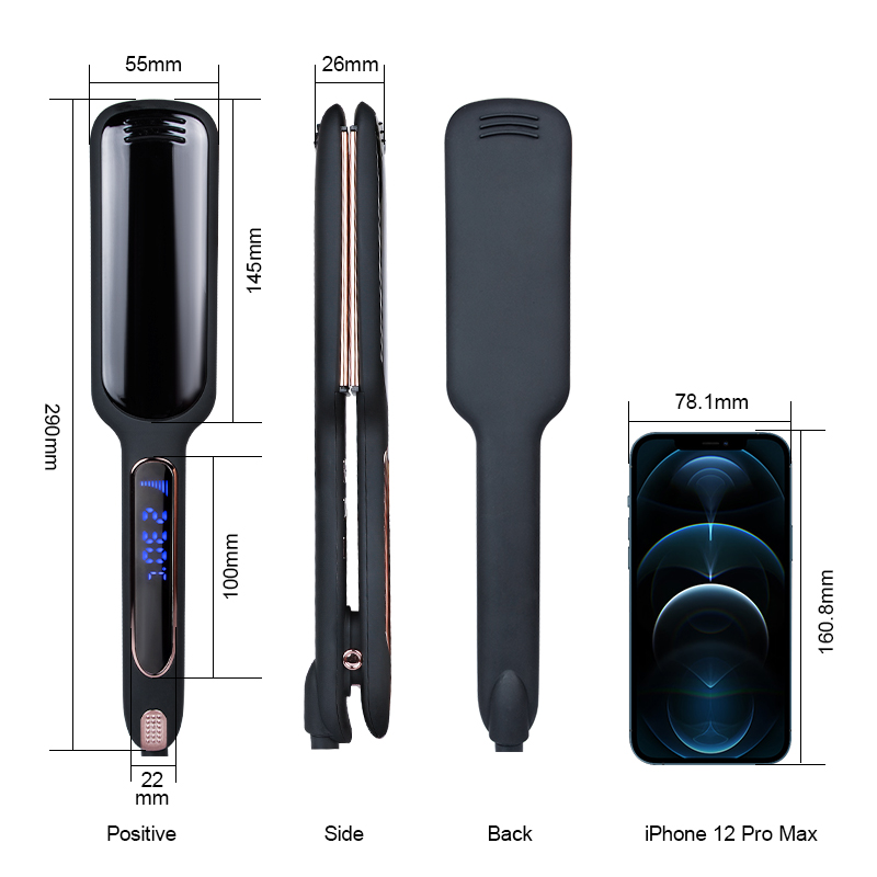 Supplier direct sales custom best 2 in 1 360 degree ceramic hair straightener flat iron