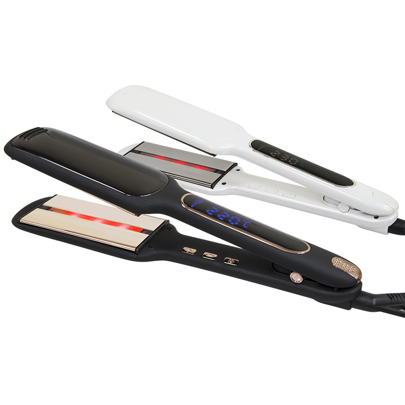 Professional 450 Degrees Infrared Flat Iron Hair Straightener planchas para el cabello Titanium