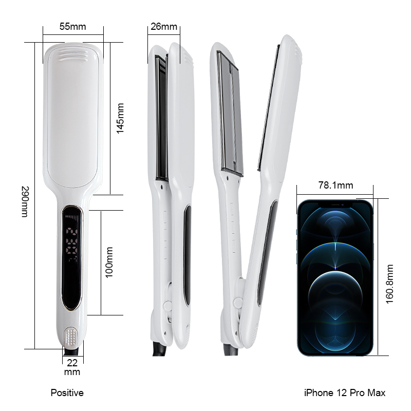 Professional 450 Degrees Infrared Flat Iron Hair Straightener planchas para el cabello Titanium