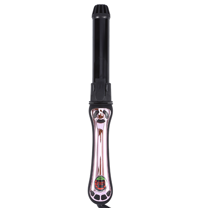 Automatic hair curler 360 rotating handle LCD display hair curler