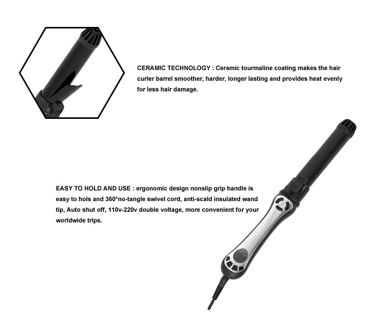 Fashion 32mm wand beautful big wave automatic curler iron