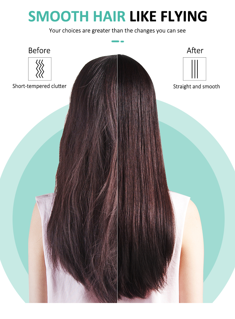 High-quality easy operate PTC heating Ceramic straighten hair brush