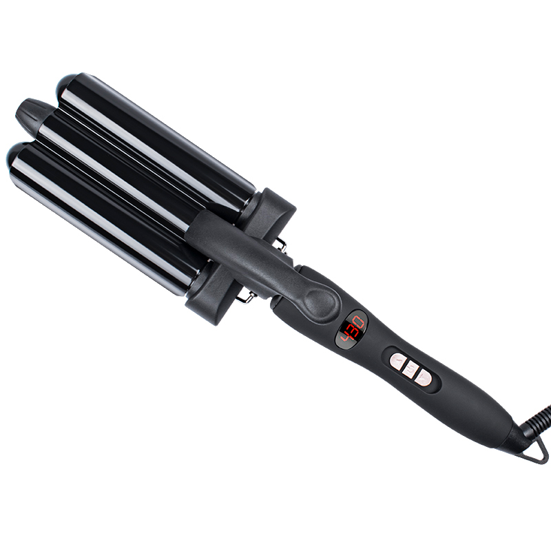 Fashion beautful big wave 3 barrels curler iron