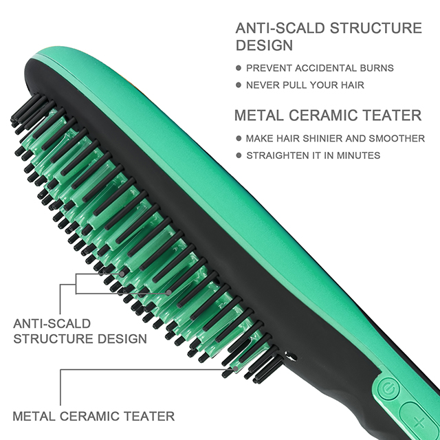 High-end electric PTC heating Ceramic hair straightener brush