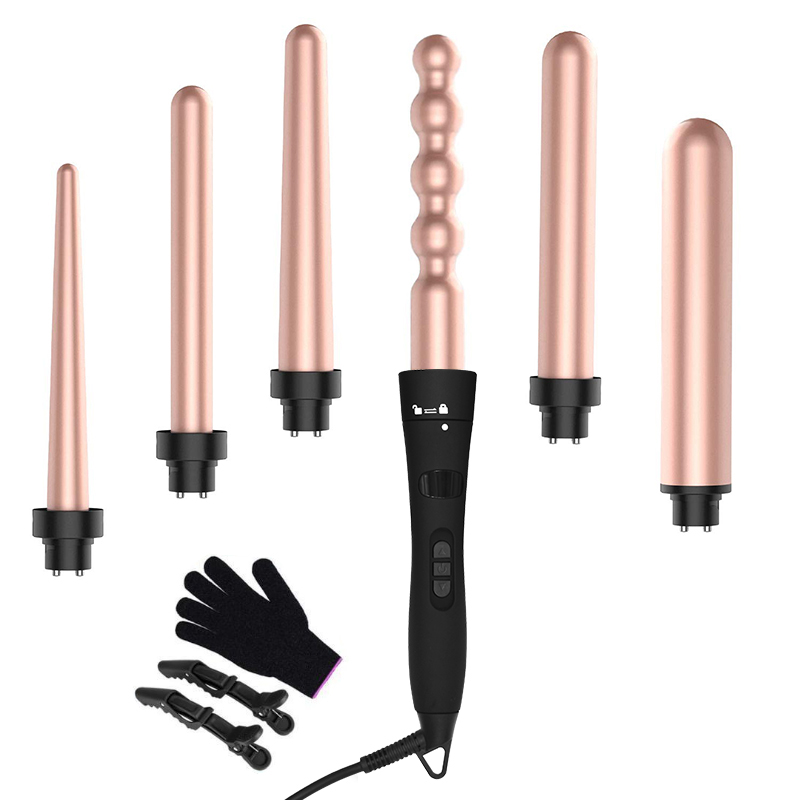 wholesale 6 in 1 interchangeable hair curler iron