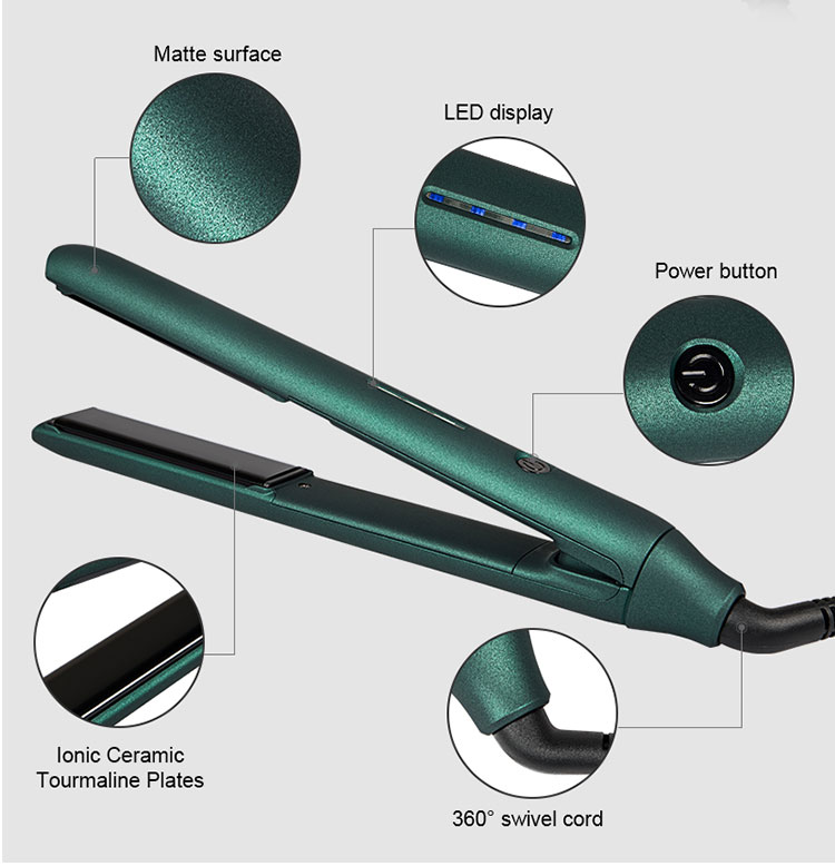 New design Ceramic PTC heater LED display flat iron hair straightener