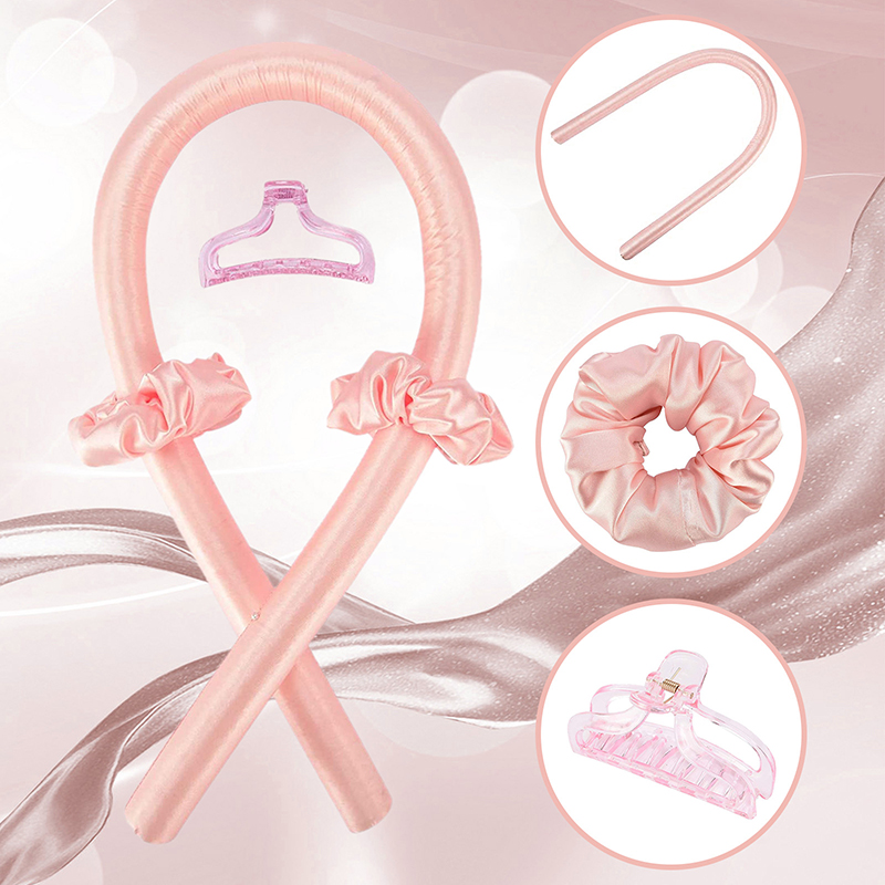Professional Mulberry Silk Heatless Hair Curl Roller Soft Hair Rollers Curling Rod Ribbon